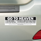 天国に行って下さい バンパーステッカー (車上)