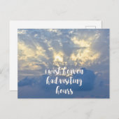 天国に面会時間があればな | 哀悼の名言 ポストカード (正面/裏面)