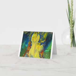 天国のように歌う金天使のクリスマスカード シーズンカード