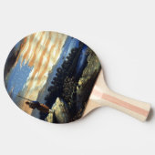 天国のアメリカ国旗が空に、ズオーブの南北戦争 卓球ラケット (横)