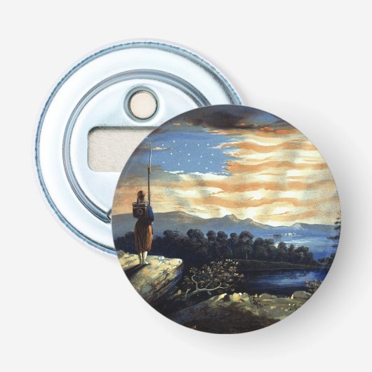 天国のアメリカ国旗が空に、ズオーブの南北戦争 栓抜き (正面)