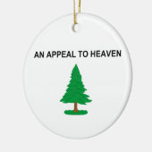 天国のアメリカ革命の旗への懇願 セラミックオーナメント (左)