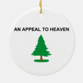 天国のアメリカ革命の旗への懇願 セラミックオーナメント (裏面)