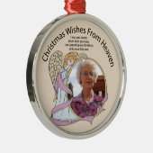 天国のオーナメントからのクリスマスの願い メタルオーナメント (右)