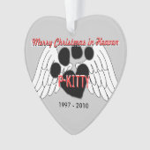 天国のオーナメントの-2味方されたメリークリスマスをかわいがって下さい オーナメント (正面)