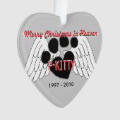 天国のオーナメントの-2味方されたメリークリスマスをかわいがって下さい オーナメント (正面)