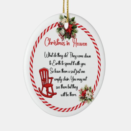 天国のクリスマス彼らは何をする? セラミックオーナメント (右)
