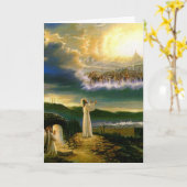 天国のゲートの挨拶状のイエス・キリスト カード (黄色い花)