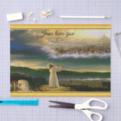 天国のゲートの金ゴールドの質のデザインのイエス・キリスト 薄葉紙 (クラフト)