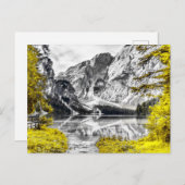 天国のゲート：カラーの黄色いスプラッシュ ポストカード (正面/裏面)