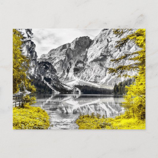 天国のゲート：カラーの黄色いスプラッシュ ポストカード (正面)