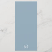 天国のディナー結婚メニューで作ったマッチ メニュー (裏面)