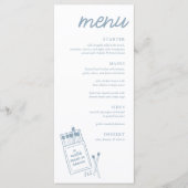 天国のディナー結婚メニューで作ったマッチ メニュー (正面)