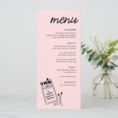 天国のディナー結婚メニューで作ったマッチ メニュー (スタンド正面)