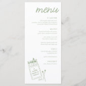 天国のディナー結婚メニューで作ったマッチ メニュー (正面)