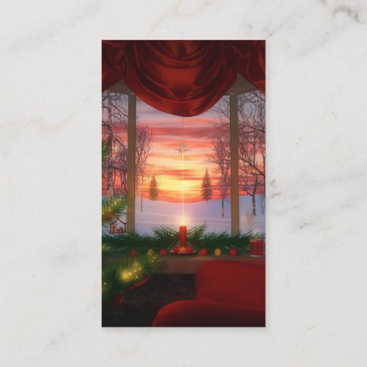 天国のデイスプリングクリスマスブックマーク 名刺 (裏面)