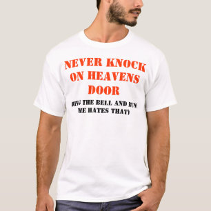 天国のドアのカッコいいのファッションの服装のノック Tシャツ