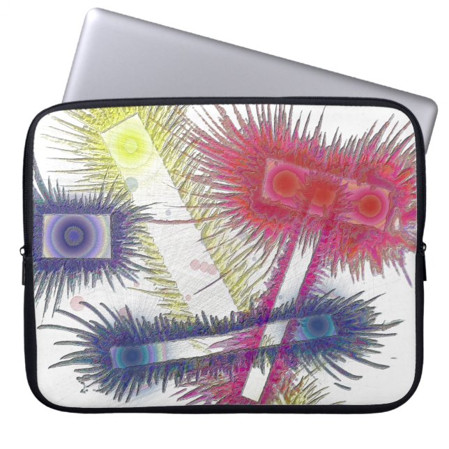 天国のドア（白） ラップトップスリーブ (正面)