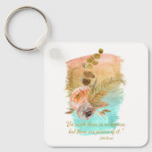 天国のピース引用文ボホフラワーズ キーホルダー (正面)