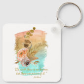 天国のピース引用文ボホフラワーズ キーホルダー (裏面)