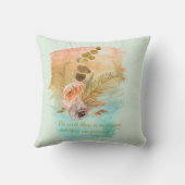 天国のピース引用文ボホフラワーズ クッション (裏面)