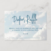 天国のピース赤ちゃんシャワーおむつラッフル エンクロージャーカード (正面)