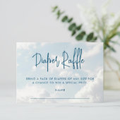 天国のピース赤ちゃんシャワーおむつラッフル エンクロージャーカード (スタンド正面)