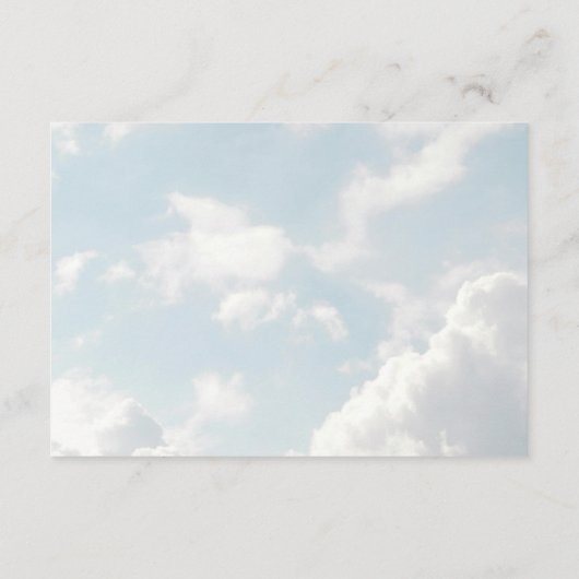 天国のピース赤ちゃんシャワーおむつラッフル エンクロージャーカード (裏面)