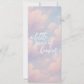 天国のピース赤ちゃんシャワーデジタルダウンロード 招待状 (正面)