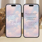 天国のピース赤ちゃんシャワーデジタルダウンロード 招待状