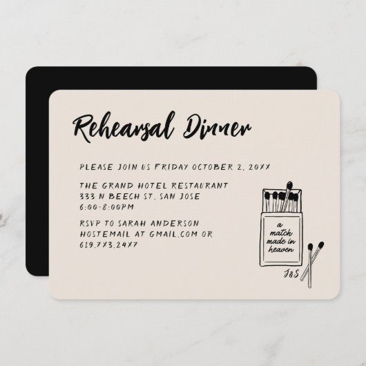 天国のリハ結婚ーサルディナーで作られた試合 エンクロージャーカード (正面/裏面)