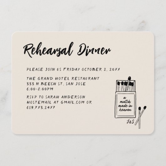 天国のリハ結婚ーサルディナーで作られた試合 エンクロージャーカード (正面)