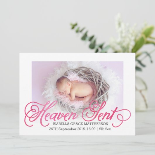 天国の出産発表 |少女 案内状 (スタンド正面)