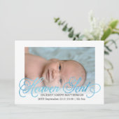 天国の出産発表 |少年 案内状 (スタンド正面)