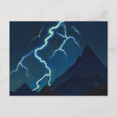 天国の呼び出し,稲妻Nicholas Roerich ポストカード (正面)