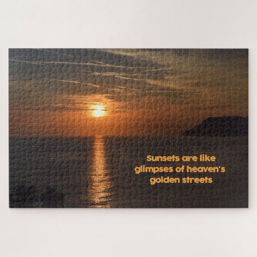天国の垣間見た夕日 – 20 x 30インチ ジグソーパズル (横)