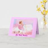 天国の天使…早く元気になる カード (黄色い花)