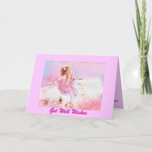 天国の天使…早く元気になる カード (正面)