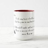 天国の夫/妻/姉妹/兄弟へのメモリ マグカップ (中央)