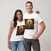天国の女王聖母マリア カトリック男性用Tシャツ Tシャツ (ユニセックス)