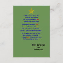 天国の子供のクリスマスカード