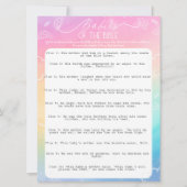 天国の小さなかけら ライフの虹色の聖書の赤ちゃん 招待状 (正面)