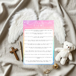 天国の小さなかけら ライフの虹色の聖書の赤ちゃん 招待状