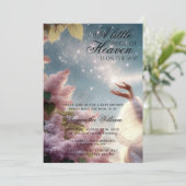天国の小さなピース魔法の妖精の赤ちゃんシャワー 招待状 (スタンド正面)
