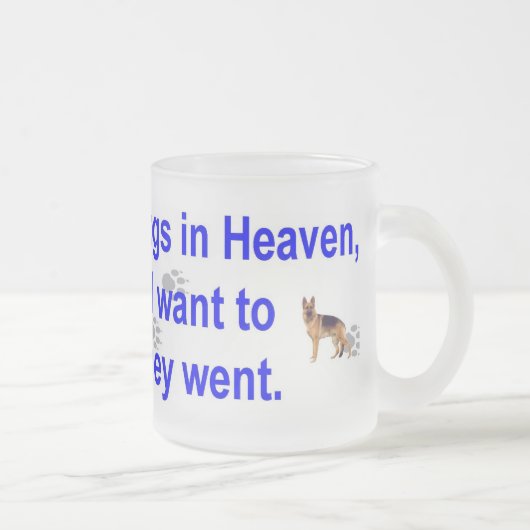 天国の後をつけます フロストグラスマグカップ (右)