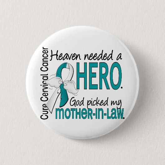 天国の必要な英雄の子宮頸癌・の義母 缶バッジ (正面)