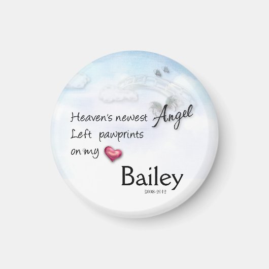 天国の最新アングル離れポートはペットの磁石を印刷 マグネット (正面)