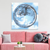 天国の木と空の高さ キャンバスプリント (インサイチュ (リビング))