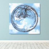 天国の木と空の高さ キャンバスプリント (インサイチュ (ウッドフロア))