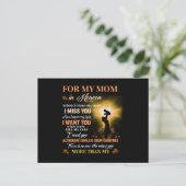 天国の母へのメモリアルデイギフト息子へ ポストカード (スタンド正面)